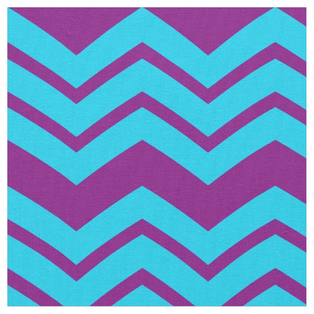 Blaue Lila Chevron-Zickzack-Design  Stoff (Nahaufnahme)