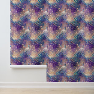 Blaue Lila Friedenstruppen Tapete