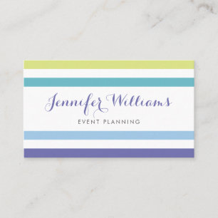 Blaue lila grüne Streifen-modernes berufliches Visitenkarte