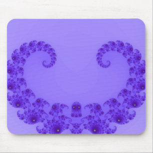 Blaue Lila Herzmauspad Mousepad