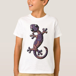 Blaue lila kletternde Gecko-Eidechse T-Shirt