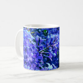 Blaue lila Lila romantisch blau lila Blume Kaffeetasse