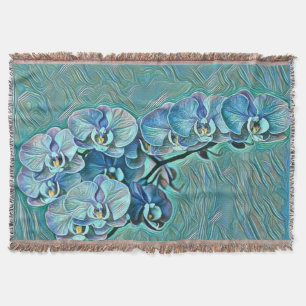 Blaue lila niedliche Orchideen-Blume Decke