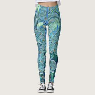 Blaue lila niedliche Orchideen-Blume Leggings