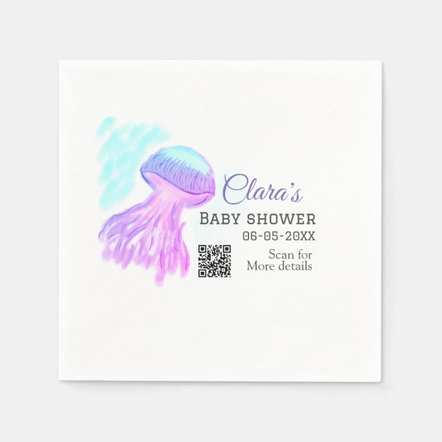 Blaue lila Pastelkugel Serviette (Vorderseite)