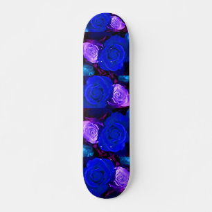 Blaue Lila Rose Skateboard - Anpassbar