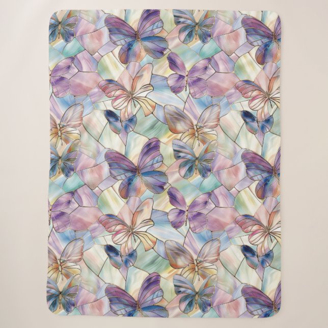 Blaue Lila Schmetterlinge Sherpadecke (Vorderseite)