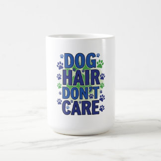 Blaue, lila und grüne Hundepapierdrucke Kaffeetasse