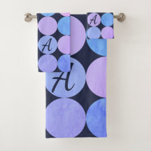 Blaue Lila- und Rosa-Kreismonogramm