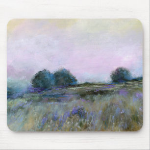 Blaue Lila Wiese Landschaft Impressionistische Kun Mousepad