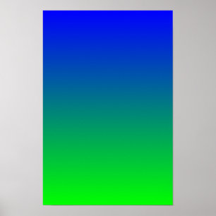 Blaue Limone Gradient Poster