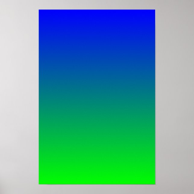 Blaue Limone Gradient Poster (Vorne)
