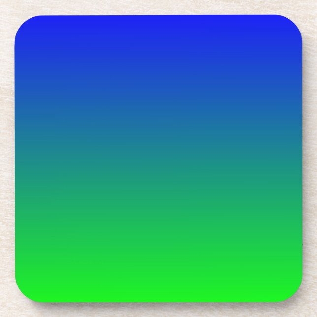 Blaue Limone Gradient Untersetzer (Vorderseite)