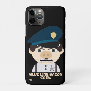 "BLAUE LINE BACON CREW" lustige Polizei Case-Mate iPhone Hülle