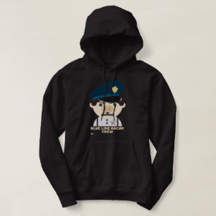 "BLAUE LINE BACON CREW" lustige Polizei Hoodie