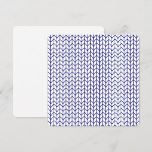 BLAUE LINIE GESTRICKT 5,25" Quadratische flache Ka Karte