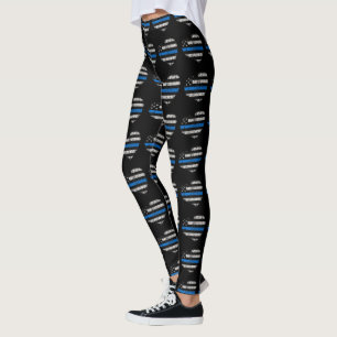 Blaue Linie Liebe Leggings