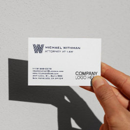 BLAUE LINIE MONOGRAMM GESCHÄFTSLOGO PROFESSIONELL VISITENKARTE