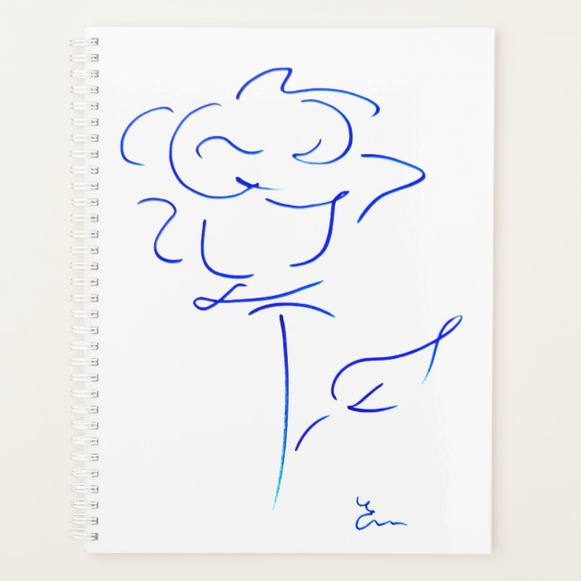 Blaue Linien 4 Agenda Planer (Vorderseite)