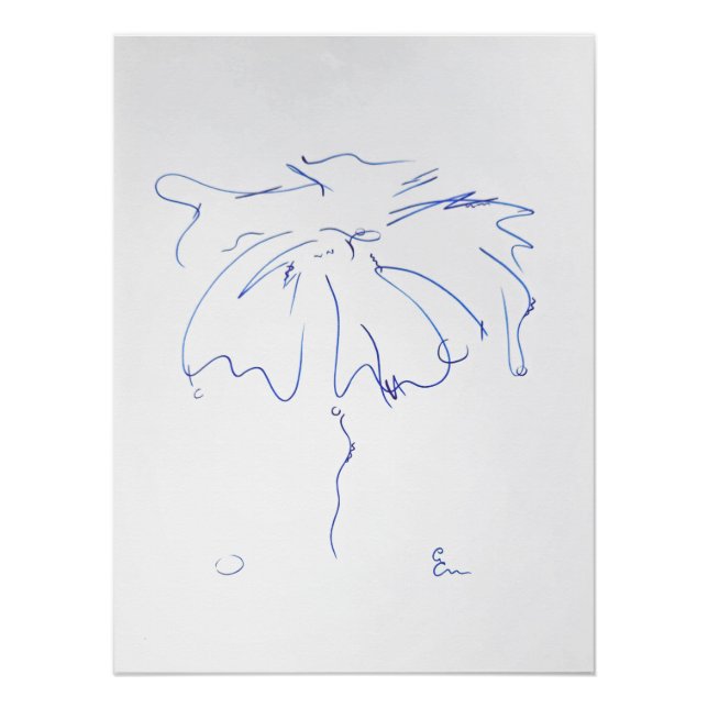 blaue Linien 5 Poster (Vorderseite)