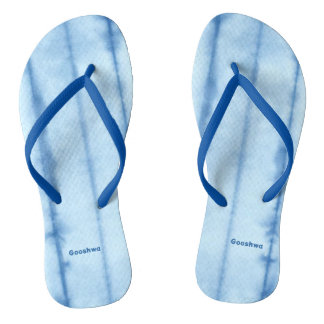 Blaue Linien Flip Flops, schlanke Riemen Flip Flops