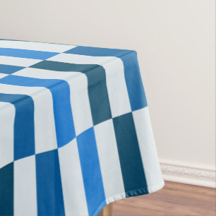Blaue Linien-Fluß-Tischdecke Tischdecke
