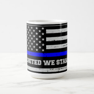 Blaue-Linien-Polizei-Flagge Kaffeetasse