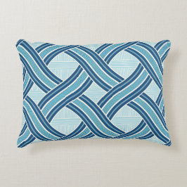 Blaue Linienmuster Dekokissen