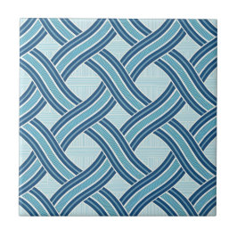 Blaue Linienmuster Fliese