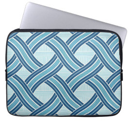 Blaue Linienmuster Laptopschutzhülle