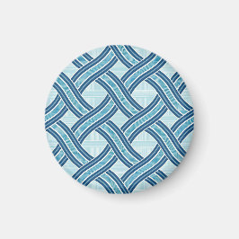 Blaue Linienmuster Magnet