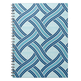 Blaue Linienmuster Notizblock
