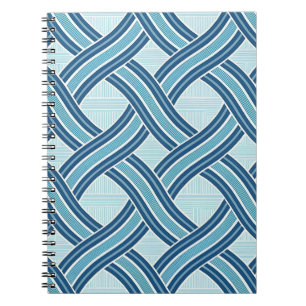 Blaue Linienmuster Notizblock