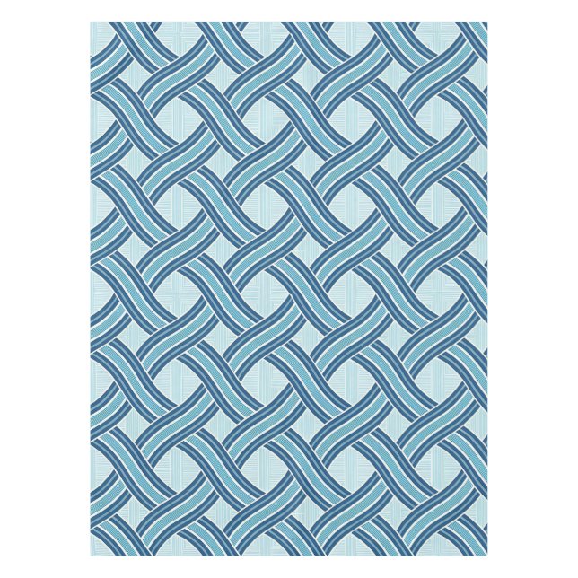 Blaue Linienmuster Tischdecke (Vorderseite)
