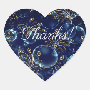 Blaue Linsen, Buch Herz-Aufkleber