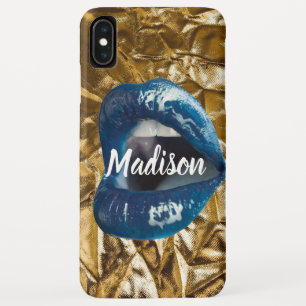 Blaue Lippen machen Beauty Custom Personalisiert Case-Mate iPhone Hülle