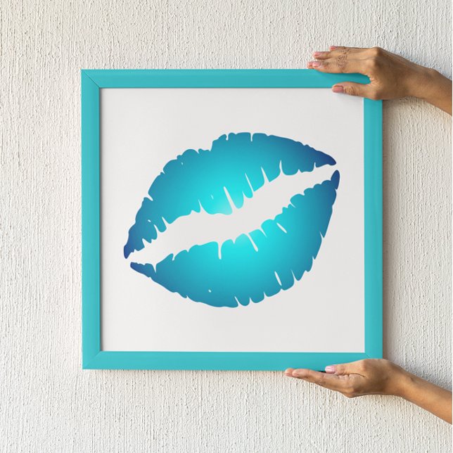 Blaue Lippen Poster (Von Creator hochgeladen)