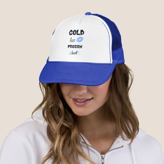 Blaue Lippen und Herzen Truckerkappe (Beispiel)