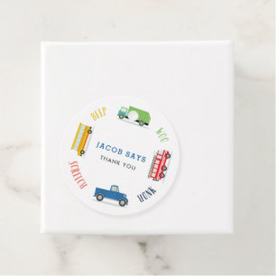 Blaue LKW Geburtstagsparty Geschenkanhänger