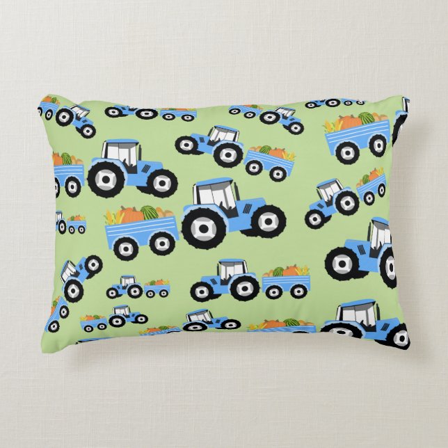 Blaue LKW-Nutzfahrzeug Dekokissen (Vorderseite)