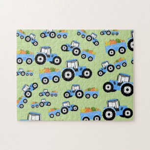 Blaue LKW-Nutzfahrzeug Puzzle