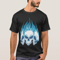 Blaue lodernde Schädel