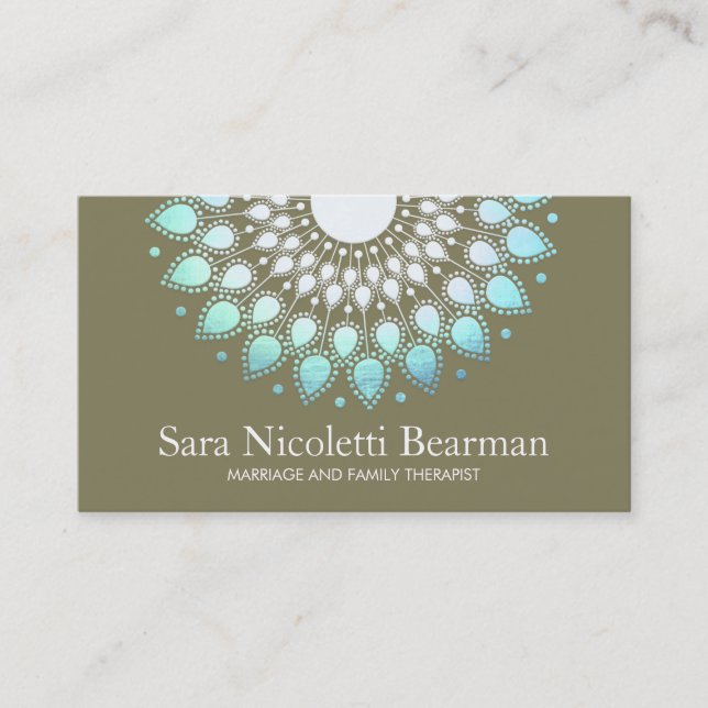 Blaue Lotus Familientherapeutin Ernennung Terminkarte (Vorderseite)