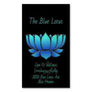 blaue Lotus - Magnetische Visitenkarte