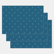 blaue Lovecatpackungen, Set aus Papier, flach, 3 S