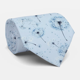 Blaue Löwenzahn-Drift auf weichem himmelblauem Hin Krawatte