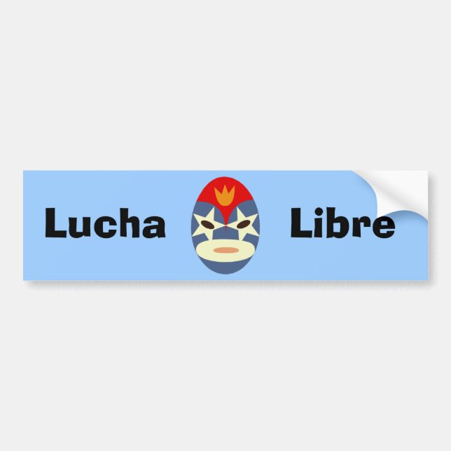 Blaue Lucha-Libre-Maske Autoaufkleber (Vorne)