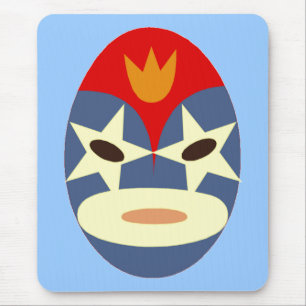 Blaue Lucha-Libre-Maske Mousepad