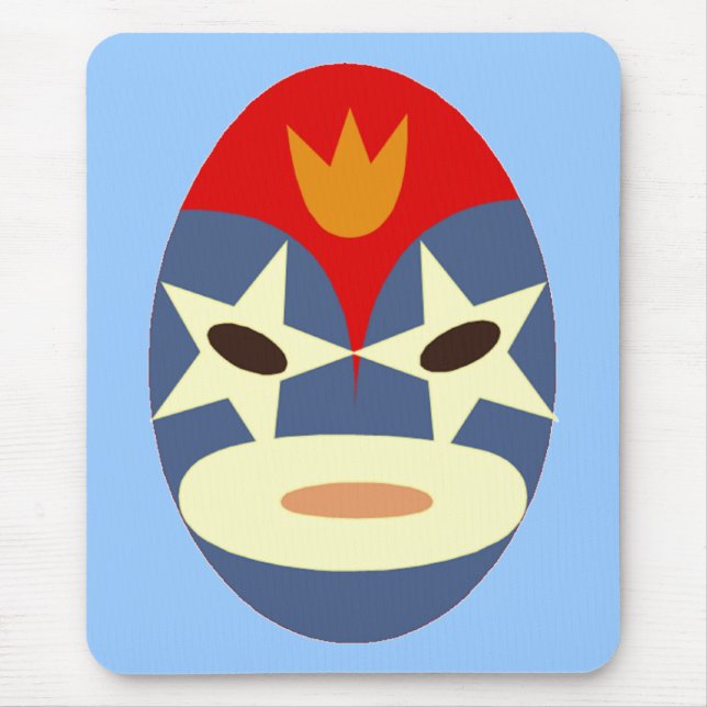 Blaue Lucha-Libre-Maske Mousepad (Vorne)