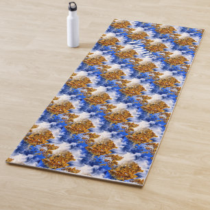 Blaue Luft und Wolken Abstrakte Kunst Personalisie Yogamatte